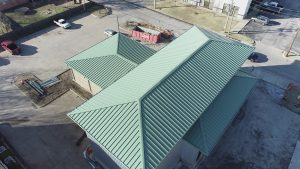 Engineered steel building in Tulsa Oklahoma. It also has a structural steel mezzanine. Waldroop Steel Buildings.